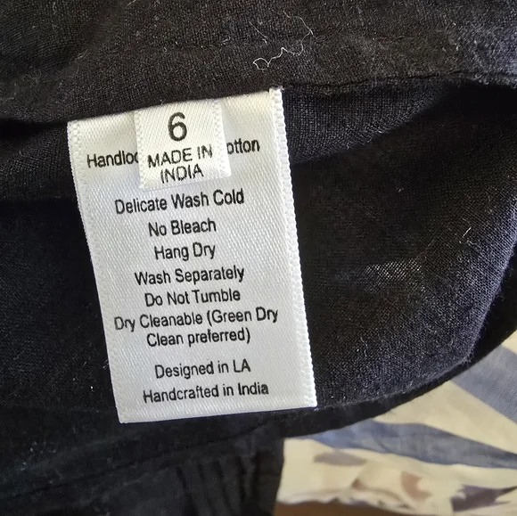 St Roche MORTIMER TOP Black Embroidered Hand Loom Cotton New - Picture 9 of 13